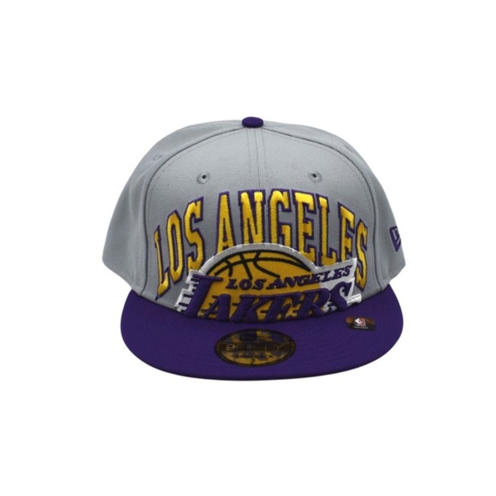New Era‎ 9FIFTY Los Angeles Lakers NBA Tip-Off Snapback Hat Cap Gray Purple NWT